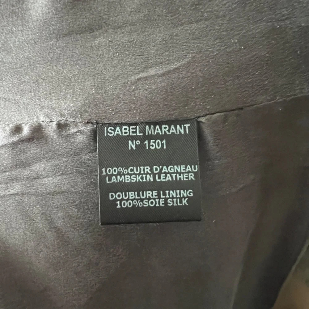 ISABEL MARANT Lambskin Leather Motorcycle Jacket M - Picture 2 of 8